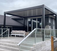 Waikato Outdoor Solutions Single Bay 4 posts LED fitted. Not on